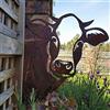 HANGHANG Arte da giardino ornamentali mucca o pecore, Rusty Animal Scout Stakes Metal Silhouette Statua, Fattoria Sbirciante Metal Art Scultura Outdoor Indoor Patio Recinzione Albero Appeso Ornamenti Mucca