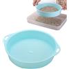 Gsycle Setaccio da Giardino, 2 Pezzi 3 Mm Setaccio Per Terreno a Rete Setaccio Rotondo Per Terreno da Giardino con Manico Set di Setaccio Per Terreno a Rete in Plastica Riutilizzabile Per Giardino(Blu)