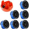 CDIYTOOL Bobina di ricambio per decespugliatore A6441 e copertura A6442-XJ, 1,6 mm, 10 m, compatibile con Black & Decker GL315, GL337, GL350, GL650, GL651, GL652, GL653, GL655, GL656 (6 bobine s+1 copertura. )
