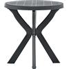 vidaXL Tavolo da Bistrot Antracite Ø70 cm in Plastica