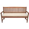 Beautissu Cuscino per panche lungo per panchina bancale pallet panca | 100x48x5cm Beige per dondolo lavabile mobili giardino seduta legno esterno Base BK