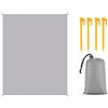 FANSU Coperta Picnic Impermeabile, 200x200Anti Sabbia Telo Mare Grande, Portatile Telo Picnic Telo Mare Grande per Spiaggia,Campeggio,l'Escursionismo,Viaggi (200x200cm,Grigio Chiaro)
