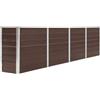 vidaXL Letto di Coltura Rialzato Vaso Portafiori Piante Giardino Giardinaggio Robusto Ampio Sicuro Fioriera in Acciaio Zincato Marrone