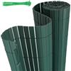Jaxguom Tappetino frangivista in PVC, 80 x 600 cm, con fascette per cavi, lamelle rinforzate a W, resistente alle intemperie, per balcone, giardino e terrazza, colore: verde