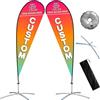 Naispanda 9FT 2.8M Bandiera a goccia pubblicitaria personalizzata con kit asta Base incrociata Banner bandiera personalizzata per insegna negozio per banner promozione aziendale
