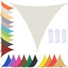 bcisabce Tenda a Vela Ombreggiante Triangolare Impermeabile Tenda da Sole per Esterno Giardino Tende Vela Parasole 90% UV Protezione Telo Ombreggiante con Occhielli Bianco Sporco 2x2x2m