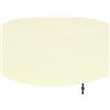 AXFZZRS Copertura per Mobili da Giardino, Telo Protettivo Rotonda per Tavolo e Sedie da Esterni, 420D Oxford, Impermeabile & Antipolvere & Anti-UV & Resistente allo Strappo - Beige (145x90cm)