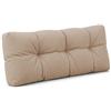 POKAR Cuscino-schienale Imbottito 120x40cm per Divano da Giardino, fodere asportabile e lavabile, Spalliera per Bancali, Interno ed Esterno, DYI - fai da te, senza Pallet, beige