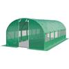 TOOLPORT Serra da Giardino tunnel Serra Orto stabile e robusto 4x6m - Telo PE 180g/m² verde transparente