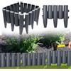 LZQ Bordo per prato, palizzate, effetto legno, 1 elemento (LxH): 28,0 cm x 24,0 cm, palizzata da giardino - 2,8 m