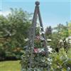 Garden Mile Traliccio in legno grande per giardino con supporto per piante rampicanti da esterno per rose 1,9 m (Grigio ardesia)