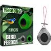 LIGHTNETSEE Mangiatoia per uccelli selvatici, colibrì, da appendere alle finestre all'aperto, terrazza e giardino, facile da riempire e pulire. Un ottimo regalo per gli amanti degli uccelli (grigio)