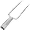 LALADEFIEE Forca da Giardinaggio in Acciaio a Doppia Punta Utensile Manuale per Aerazione e Scavo Terreno Testa Forcone 2 Denti Compatibile Manici 35 CM per Attività di Giardinaggio e Orto