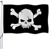 Aoihrraan Bandiera Pirata 80x120cm Doppio Lato Jolly Roger Creepy Skull Bone Crossed Skeleton Flags Banner Per All'Aperto Celebrazioni Home Garden Porch Party Decor Bandiere Con 2 Robusti Grommets