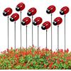 Opilroyn Bastoncini decorativi per piante di coccinella - 10 pezzi per arte del giardino all'aperto in resina per illuminare le tue piante | decorazione che può essere utilizzata come tavola primaverile