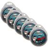 Avalon Valon - Confezione da 5 fili rinforzati in nylon universale per decespugliatore e tosaerba (1,65 mm x 15 m) - Filo per decespugliatore rinforzato DualPower per erbacce