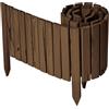 Garronda Rollborder Recinzione in legno flessibile 200 x 30 cm bordatura giardino bordura per aiuola staccionata in legno cordolo Decorazione da frutteti Palizzata GD-0149 Marrone Scuro