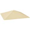 Outsunny Copertura di ricambio per gazebo 3x3 m, solo copertura beige | Sostituzione tetto gazebo, fori di drenaggio, rivestimento in PVC resistente all'acqua