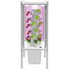 KAPIPALA Idroponica Torre 6 piani, 30 fori, sistema di coltivazione senza terra, 10 l, grande serbatoio dell'acqua con 4 LED luce UV e pompa dell'acqua, da giardino, sistema di coltivazione