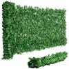 Wiltec Rete per balconi con Foglie finte 300 x 100 cm Simil edera Siepe Artificiale