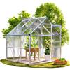 GARDEBRUK® Serra da Giardino in Alluminio 3,6m² 190x190cm incl. Lucernario Coltivazione Orto per Piante Giardinaggio 5,8m³