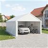 ACXIN Tenda portaoggetti, tenda, garage, protezione robusta con telone in PE, resistente ai raggi UV, resistente ai raggi UV, rinforzo per tetto, per auto, camion, SUV, bianco, 4 m x 6