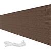 LIJIAO Recinzione Copertura Balcono 50 x 600 cm Privacy Balcone in HDPE Telo Frangivisto, Paravento Balcone con Occhielli per Balconi Recinzioni, Marrone