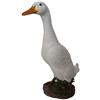 VERDELOOK | Statua di Oca Bianca in Poliresina 26x11x31cm, Statuetta da Giardino Decorativa
