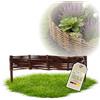 Floranica 1 pezzo Recinzione in vimini 10 cm x 60 cm - Staccionata da giardino intrecciata Palizzata Recinzione naturale Bordo aiuola