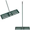 HOMASIS Rastrello Livellatore per Prato in Metallo con Manico Ergonomico e Impugnatura in Gomma, Rastrello per Foglie, Attrezzo per Prato per Campo da Golf e Cortile (Verde, 91 x 25 x 170 cm)