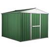Notek Box in Acciaio Zincato Casetta da Giardino in Lamiera 2.76 x 2.60 m x h2.12 m - 110 kg - 7.2 Metri Quadri (VERDE)