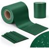 jarolift PVC Strisce Frangivista per Recinzione, Impermeabile, Frangivento, Incluse 25 Clip di Fissaggio, Rotolo 40 m x 19 cm, Verde Scuro