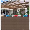 CAQXAQP Marrone Rete Ombreggiante,1mx1m Telo Ombreggiante Occhiellato 180g/m², Traspirante e 90% Anti UV,per Giardino, Pergola, Balcone Privacy e Terrazzo Protezione Solare