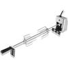 Froadp Set di spiedini da barbecue in acciaio inossidabile da 117 cm con motore 220-240 V, 8 x 8 mm, spiedini elettrici per barbecue con 2 aghi per carne, accessori elettrici per barbecue per griglie