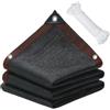Bseical Rete Ombreggiante,Telo Ombreggiante Con Occhiellato,Hdpe Rete Resistente Ai Raggi Uv,Rete Da Giardino,Per Pergola,Piante Da Patio,Serra,Pollaio,Balcone,Posto Auto Coperto (Nero-3x3m)