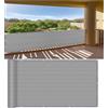 XUEDNGM Frangivisto Balcono 50 x 310 cm con Occhielli e Fascetta Protection UV Opaque Résistant Aux Contre Vent Telo Frangivento da Balcone per Balcone Giardino Terrazza, Grigio