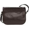 VICTOR LINE SRL Borsa Donna Tracolla Regolabile Vera Pelle Italiana Tamponata a Mano Colore Testa Di Moro - Artigiani Toscani Made In Italy