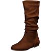Generico Stivali Texani Camperos Invernali Western Scarponcino da Cowboy Cowgirl Stivali Texani Donna con Tacco Bassi Stivaletto a Punta Stivali Alla Moda da Donna Boots Equitazione Cerniera Tronchetti