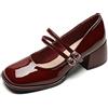 MANGGUO Donna con Tacco Basso E Grosso, Comode Scarpe Eleganti da Donna, Punta Quadrata, Scarpe Décolleté Chiuse
