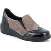 GRÜNLAND SC2866 NETA Mocassino Donna Slip-ON col Nero-Fango ZEPPETTA Comoda Plantare Estraibile Nero-Fango 41