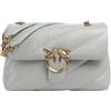 Pinko Donna Borsa A Tracolla 100038A0F2 Pelle Grigio Chiaro Taglia Unica