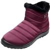 Generisch Scarpe Donna Nero Con Tacco Pompe Inverno Impermeabile Cerniera Piatta, Tenere Caldo, Stivali Da Neve Comodi Stivali Corti Scarpe Scarpe Donna Scarpe, Vino, 40 EU, Vinaccia, 40 EU