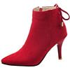 Cocey Eleganti stivaletti da donna con punta a punta, con tacco alto, con chiusura lampo, Colore: rosso, 39 EU