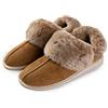 Merino Wool Ciabatte in lana di castagno, naturali, calde e graziose, taglia 37, castano, 36 2/3 EU