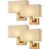 CONERY Sconce parete tessuto soffusa Lampada montaggio parete Lampada comodino Lampada parete ferro antiruggine Lampade Apparecchi illuminazione Soggiorno Camera Applique parete Lampade classiche test