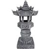 BEAHING Lanterna di pietra giapponese, statue di pagoda giapponese, lanterna di pagoda solare impermeabile, pietra decorativa 4.8x4.8x12 pollici per balcone da giardino da giardino, patio, statue solari
