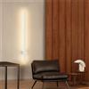 PTLYE Striscia LED Lunga lineare Girevole per Interni in Stile Nordico Moderno in Metallo per Camera da Letto Soggiorno (Luce Bianca-Calda 100 cm)