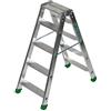 FACAL SGABELLO DUPLA IN ALLUMINIO 4 GRADINI + PIANO CON DOPPIA SALITA