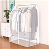ZCFXIFGF Copertura Antipolvere appendiabito Doppia, Cerniera per Camera da Letto, Negozio, Ufficio, Copertura da 5 Piedi (100X150X75 cm, Traslucido