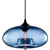 FanXus Lampade da soffitto vintage Paralume in vetro blu scuro Lampadario moderno Illuminazione interna Lampada a sospensione industriale semplice E27 per illuminazione della sala studio della camera da